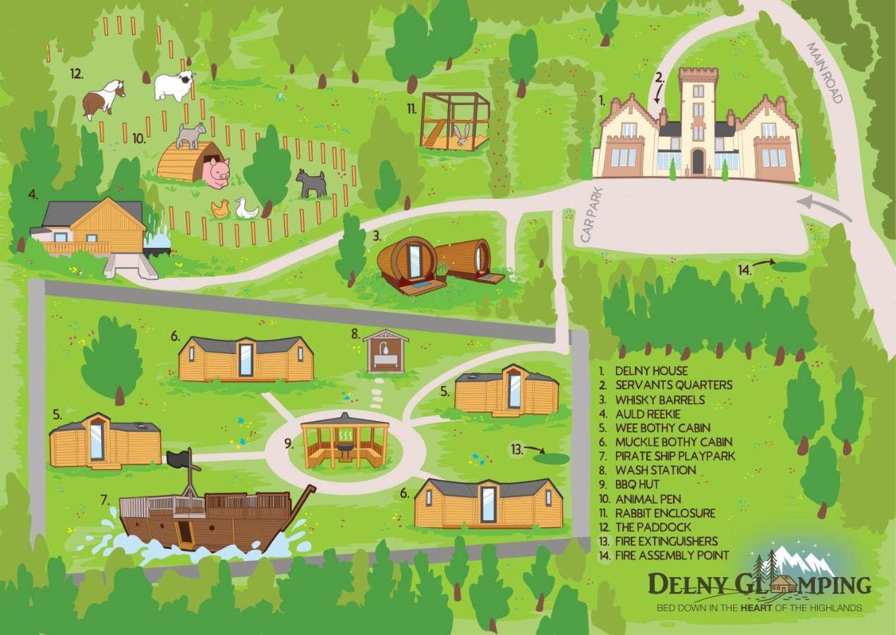 Hotel Delny Glamping And Farm Animals Invergordon Exterior foto